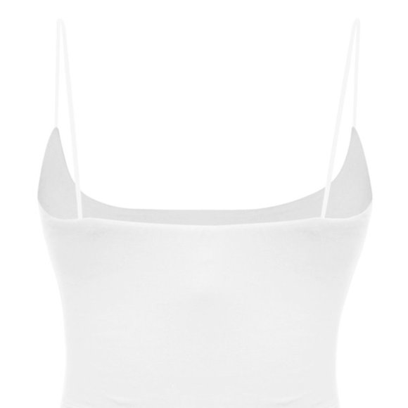 NWT TUBULAR STRAPS BASIC DOUBLE LAYERED CROP TOP - Picture 6 of 7